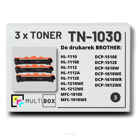 Toner do BROTHER TN1030 3-pak Multibox zamiennik