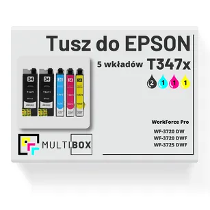 Tusz do EPSON 34XL T3471 T3472 T3473 T3474 5-pak cyan / magenta / yellow / black zamiennik Multibox