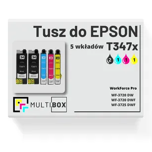 5-PAK Multibox Tusz do EPSON 34XL T3471 T3472 T3473 T3474 cyan / magenta / yellow / black zamiennik