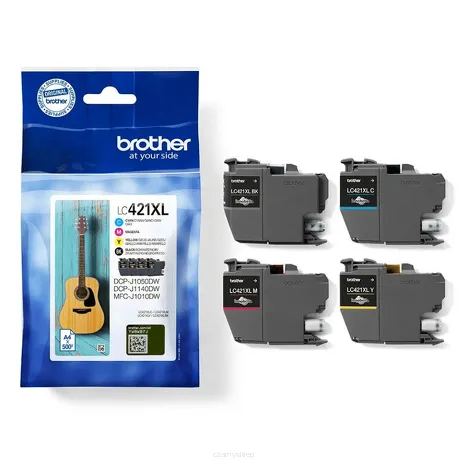 BROTHER tusz LC421XLVAL oryginalny 4-pak CMYK 4x500 stron