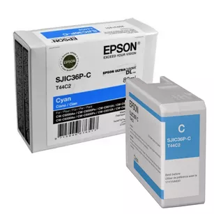 EPSON tusz SJIC36PC SJIC36P-C C13T44C240 oryginalny cyan 80ml
