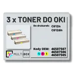 3-PAK Multibox Toner do OKI C612 cyan/magenta/yellow zamiennik - 2