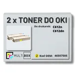 2-PAK Multibox Toner do OKI C612 46507505 yellow zamiennik - 2