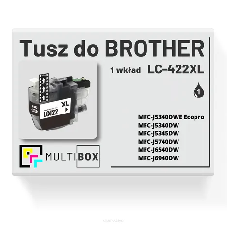Tusz do BROTHER LC422XLBK black zamiennik Multibox