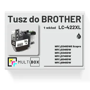 Tusz do BROTHER LC422XLBK black zamiennik Multibox