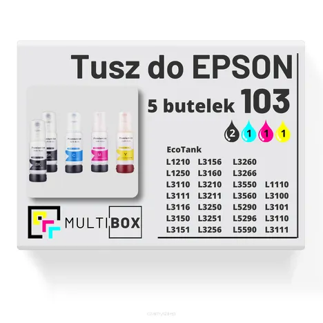5-PAK Multibox Tusz do EPSON 103 T00S6 T00S1 T00S2 T00S3 T00S4 cyan / magenta / yellow / black zamiennik