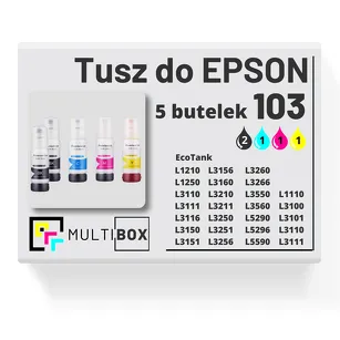 Tusz do EPSON 103 T00S6 T00S1 T00S2 T00S3 T00S4 5-pak cyan / magenta / yellow / black zamiennik Multibox