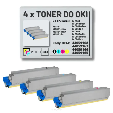 4-PAK Multibox Toner do OKI MC851 MC861 MC862 black/cyan/magenta/yellow zamiennik