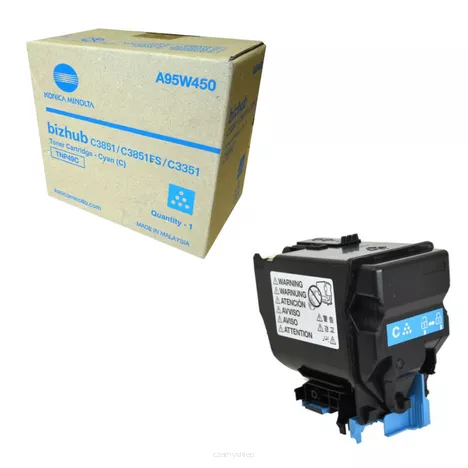 KONICA MINOLTA toner TNP49C A95W450 cyan oryginalny 12000 stron