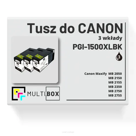 3-PAK Multibox Tusz do CANON PGI1500XLBK black zamiennik