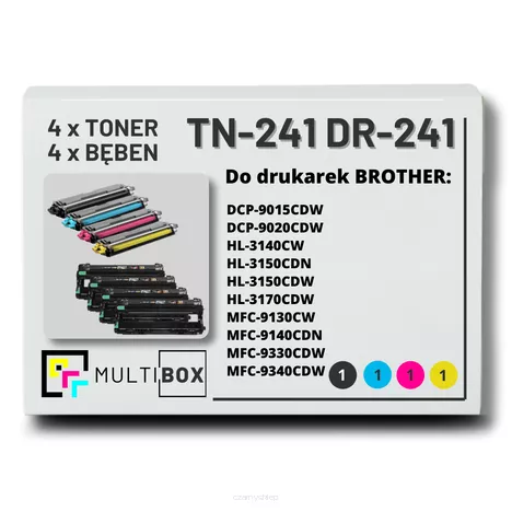 4x Toner do BROTHER TN241 + 4x Bęben do BROTHER DR241CL 8-pak CMYK Multibox zamiennik