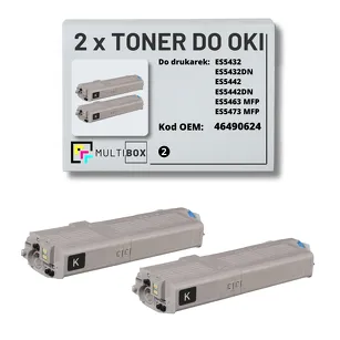 2-PAK Multibox Toner do OKI ES5432 ES5463 46490624 black zamiennik