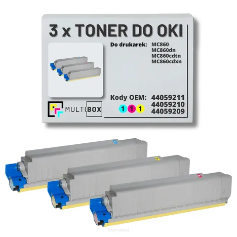 3-PAK Multibox Toner do OKI MC860 cyan/magenta/yellow zamiennik