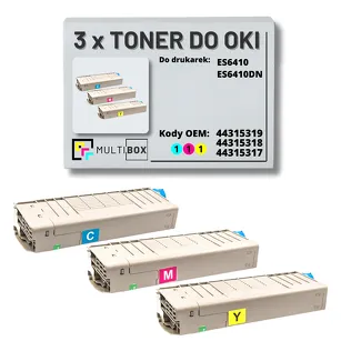 3-PAK Multibox Toner do OKI ES6410 cyan/magenta/yellow zamiennik