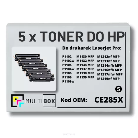 Toner do HP CE285X 85X P1102 M1132 5-pak Zamiennik Multibox