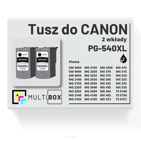 2-PAK Multibox Tusz do CANON PG540XL black zamiennik