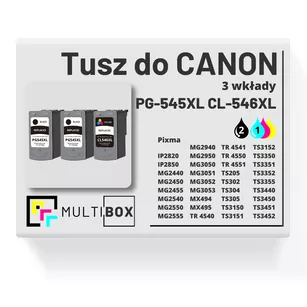 Tusz do CANON PG545XL CL546XL 3-pak black / color zamiennik Multibox