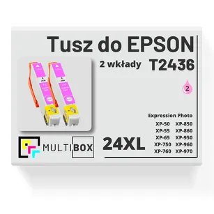 Tusz do EPSON 24XL T2436 C13T24364010 2-pak light magenta zamiennik Multibox