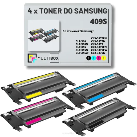4-PAK Multibox Toner do SAMSUNG 409S CLP310 CLP315 CLX3170 2K/1K CMYK zamiennik