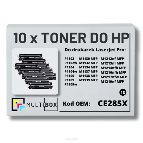 Toner do HP CE285X 85X P1102 M1132 10-pak Zamiennik Multibox