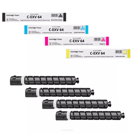 4-PAK Zamiennik Toner do CANON CEXV64 5753C002 5754C002 5755C002 5756C002 CMYK 38.0K/3x25.5K