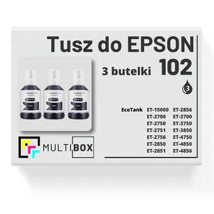 3-PAK Multibox Tusz do EPSON 102 T03R1 C13T03R140 black zamiennik