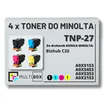 4-PAK Multibox Toner do KONICA MINOLTA TNP27 A0X5153 A0X5453 A0X5353 A0X2153 BIZHUB C25 5.2K/3x4.5K CMYK zamiennik - 2