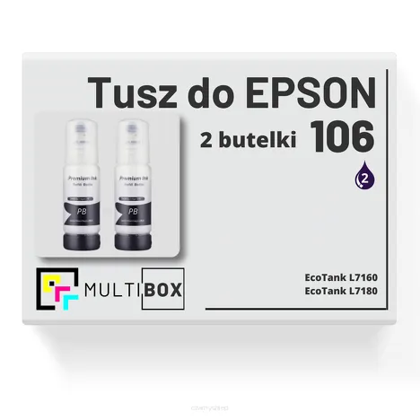 2-PAK Multibox Tusz do EPSON 106 T00R1 C13T00R140 photo black zamiennik
