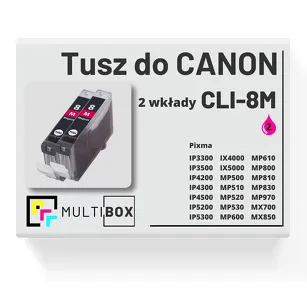 2-PAK Multibox Tusz do CANON CLI8M 0622B001 magenta zamiennik