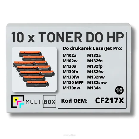 10-PAK Multibox Toner do HP CF217H 17H M102 M130 zamiennik