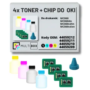 4-PAK Multibox Tonery + chipy do OKI MC860 10,0K/3x9,5K