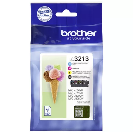 BROTHER tusz LC3213VAL oryginalny 4-pak CMYK 4x400 stron