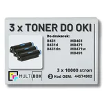3-PAK Multibox Toner do OKI B431 MB461 MB471 MB491 44574902  zamiennik - 2