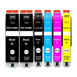 6-PAK Multibox tusz do CANON PGI550XL CLI551XL black pigment / black / cyan / magenta / yellow zamiennik - 2
