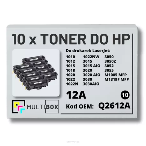 Toner do HP Q2612A 12A 1010 1012 10-pak zamiennik Multibox