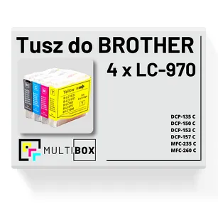 4-PAK Multibox Tusz do BROTHER LC970