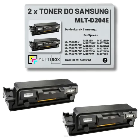 2-PAK Multibox Toner do SAMSUNG ProXpress M3825 M4025 MLTD204E SU925A 10K Zamiennik