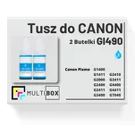 2-PAK Multibox Tusz do CANON GI490C cyan zamiennik - 2