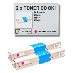 2-PAK Multibox Toner do OKI ES3452 ES5431 ES5462 44973510 magenta zamiennik