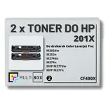 2-PAK Multibox Toner do HP 201X BLACK CF400X zamiennik - 2