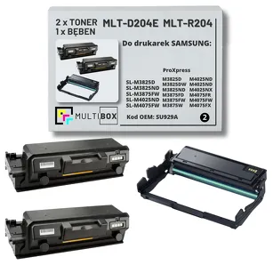 3-PAK Multibox 2x Toner + 1x Bęben  do SAMSUNG ProXpress M3825 M4025 MLTD204E MLTR204 SU925A 10K/30K Zamiennik
