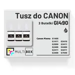 3-PAK Multibox Tusz do CANON GI490BK black zamiennik - 3