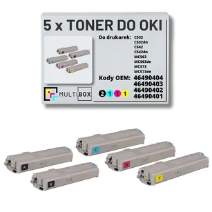 5-PAK Multibox Toner do OKI C532 MC563 black/cyan/magenta/yellow zamiennik