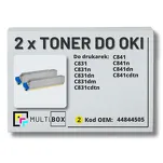 2-PAK Multibox Toner do OKI C831 C841 44844505 yellow zamiennik - 2