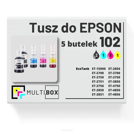 5-PAK Multibox Tusz do EPSON 102 T03R6 T03R1 T03R2 T03R3 T03R4 cyan / magenta / yellow / black zamiennik