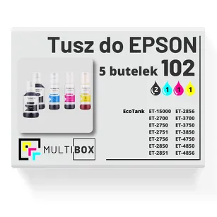 5-PAK Multibox Tusz do EPSON 102 T03R6 T03R1 T03R2 T03R3 T03R4 cyan / magenta / yellow / black zamiennik