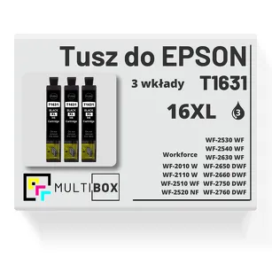 Tusz do EPSON 16XL T1631 C13T16314010 3-pak black zamiennik Multibox