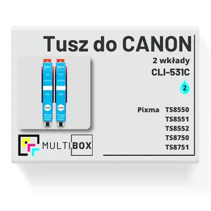 2-PAK Multibox Tusz do CANON CLI531C cyan zamiennik