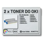 2-PAK Multibox Toner do OKI C8600 C8800 43487712 black zamiennik - 2