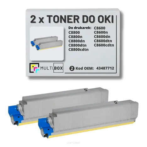 2-PAK Multibox Toner do OKI C8600 C8800 43487712 black zamiennik